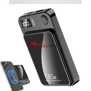Външна батерия 5000 mAh 22.5W Безжична Черна